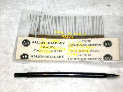 50 vintage carbon comp 4.7 ohm 1/4W resistor mil ab
