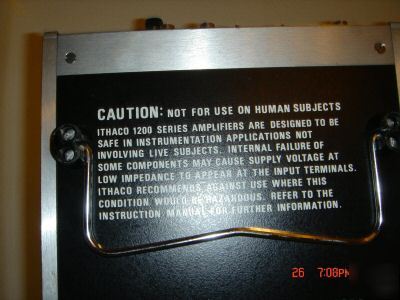 Ithaco 1201 low noise pre-amplifier with manual