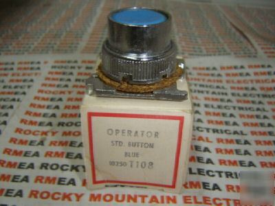 New cutler hammer pushbutton blue 10250T108 