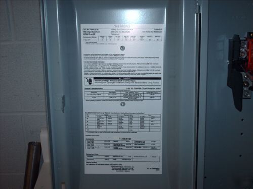 Safety switch nema 3R, 100 amp, 600 volt, 3-pole/3 wire