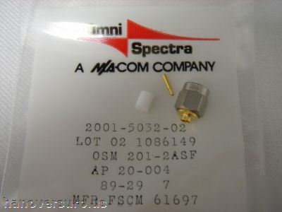 2001-5032-02 lot OF1000 omni spectra coaxial connector