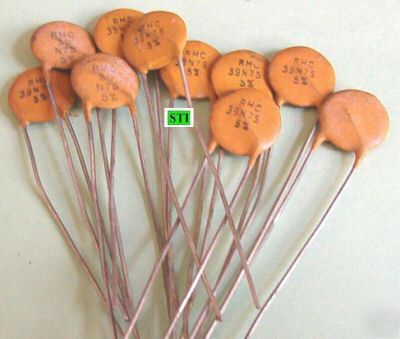 39PF - 39 pf ceramic disc capacitors N75 (10 qty) 5%