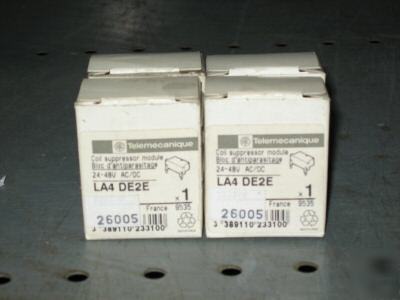 (4) telemecanique LA4 DE2E suprressor varistor 24-48V