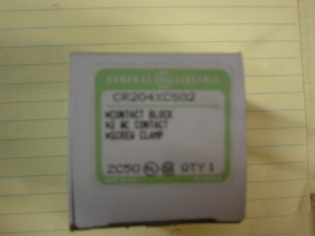 Ge CR204XCS02 contact block. 2 nc 