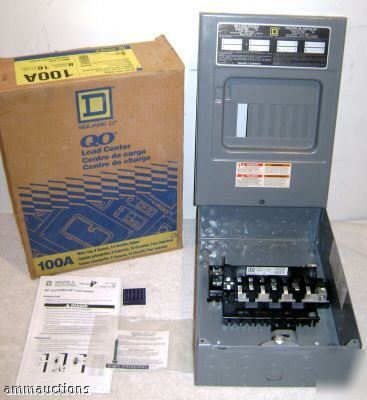 New square d QO816L100S 100A 8 sp 16 circ load center