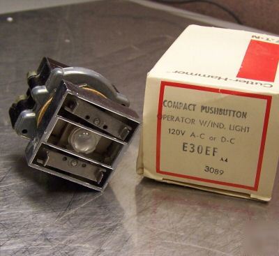 New compact pushbutton operator w/ indicator light 120V