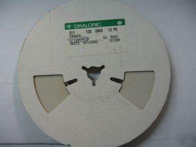 5000PCS p/n D1124K9FCS ; res 24.9K 1% 1/16W smc 0603