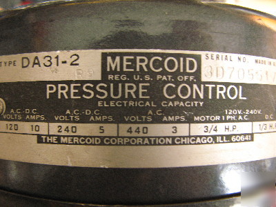 Mercoid DA31-2-R9   pressure switch #45