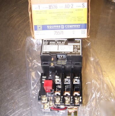 New square d size 00 motor starter 8536 A02 coil 120 v