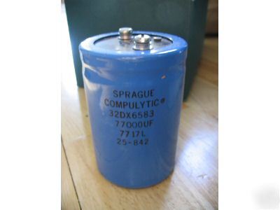 Sprague compulytic capacitor 77000UF electrolytic ??