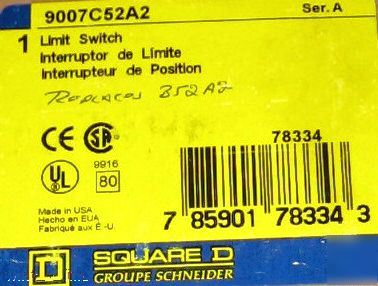 New square d 9007-C52A2 limit switch 9007C52A2 B52A2