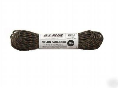 Parachute cord camo nylon 50 ft para cord free shipping
