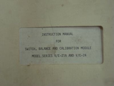 Vishay digital strain gage switch balance calibration 