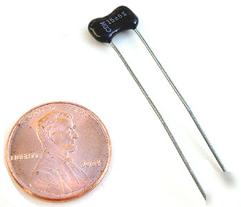 Radial silver dipped mica capacitors ~ 15PF 500V 5% (10
