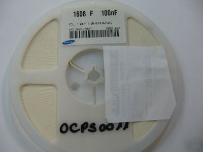 4000PCS p/n CL10F104MANC ; caps 100NF +/- 20% samsung
