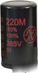 Capacitor electrolytic 220 Âµf @ 385 vdc, jj electronics