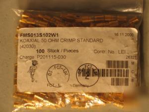 Coaxial crimp connectors 100 pieces
