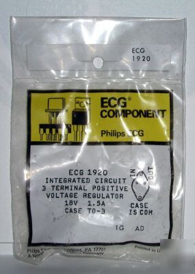 New NTE1920 ECG1920 positive voltage regulator 