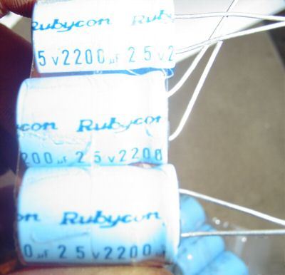 New rubycon 25V 2200UF capacitor 6PCS