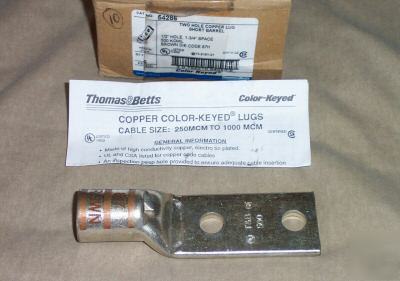 Thomas & betts 54286 two hole short barrel lug box/10