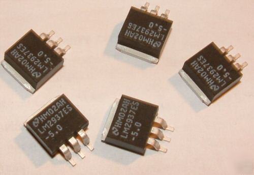 5X nsc LM2937ES , 5V 500MA low drop. voltage regulator 