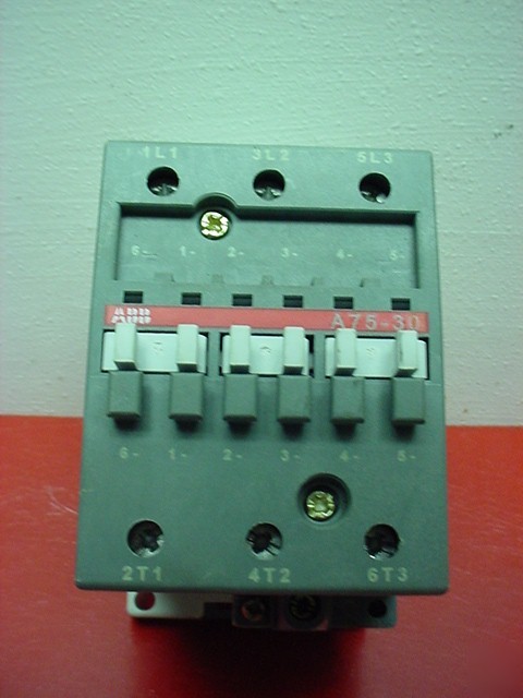 Abb A75-30 3 pole contactor 125AMP 600VAC 110-120V coil