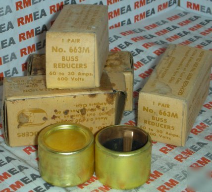 Bussman fuse reducer 663M set of 4@ lot nos