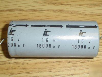 New 10 ic 16V 18,000UF axial capacitors 