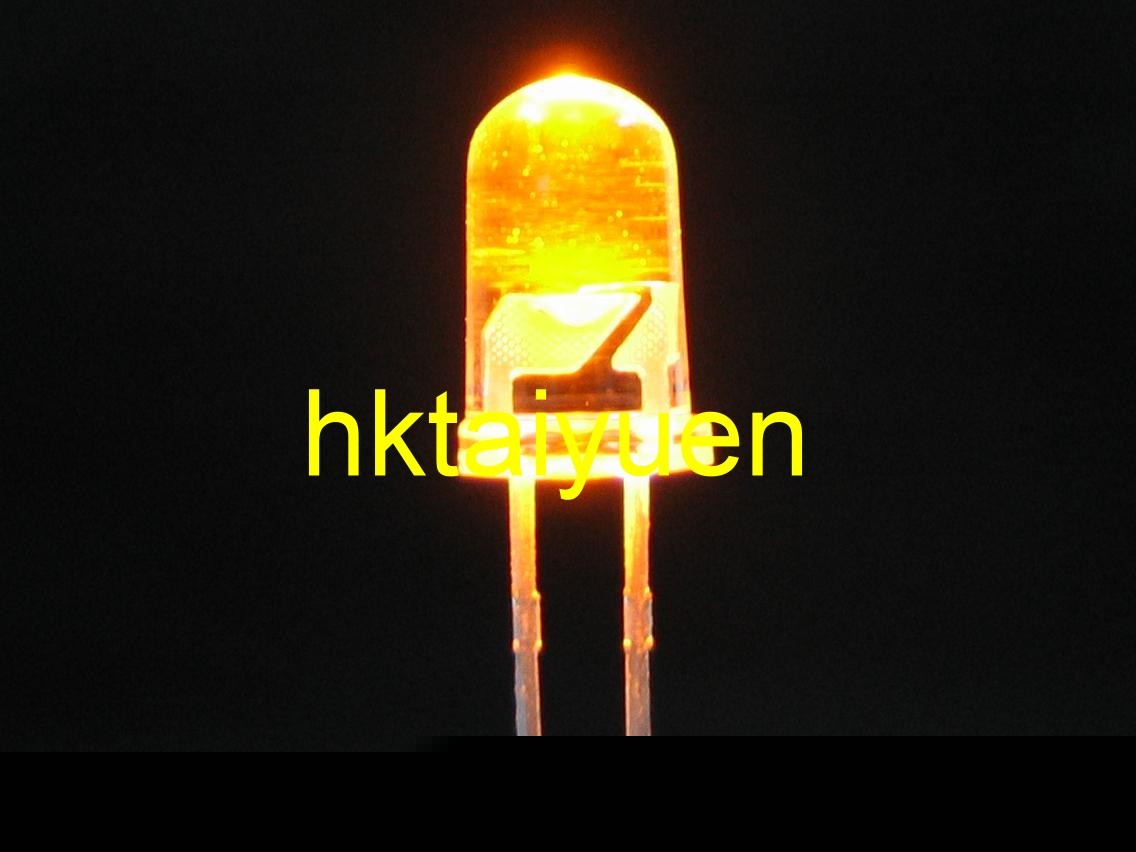 100X yellow 5MM led 5000MCD bulb light free resistors