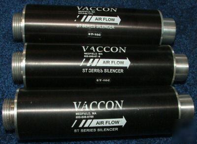 Lot of 3 vaccon air flow st series silencers