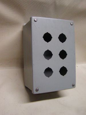 New hoffman enclousure 6 button box, 10 x 6 1/2 x 5