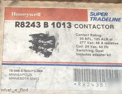 New honeywell 8243 b 1013 contactor 48 a 8243B1013
