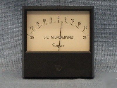 Simpson 25-0-25 dc uamp meter 17506 2123 55F5315
