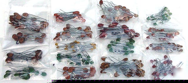 Ceramic disc capacitors ~ 305 pcs assorted 500V 1,000V