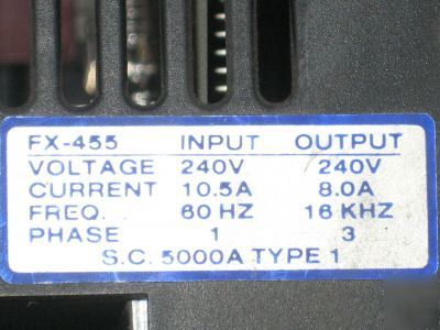 Emerson positioning servo drive fx-455