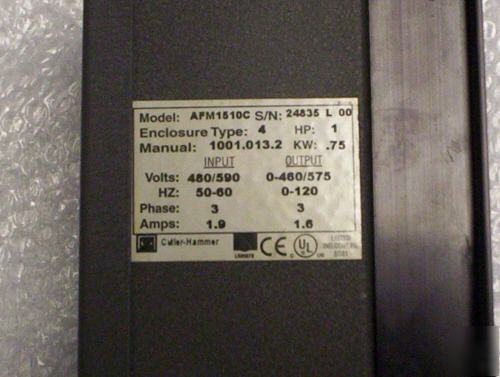 Cutler hammer adjustable frequency drive AFM1510C