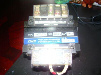 Togi step down transformer 200 220V - 100-110 200VA cap
