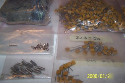 Large lot of components