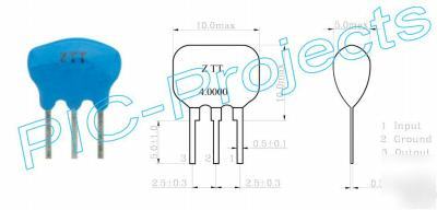4 mhz 3 pin ceramic resonator 4 use with 16F84A 16F84
