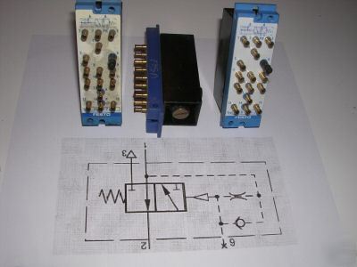 3 used festo air valves, compact 2000 system vlk-3-pk-3