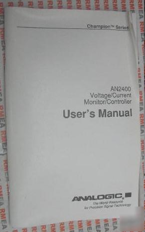 New analogic AN2400 voltage current monitor controller 