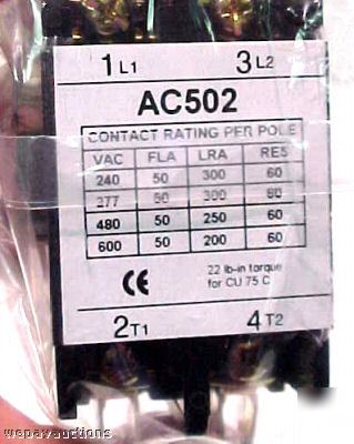 3 ct lot definite purpose contactors 2 poles 240V bin w
