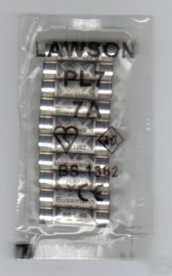 New 10 x 7AMP plug fuses 25MM BS1362 , many fuses