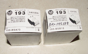New 2PC allen bradley bulletin 193 overload relay 