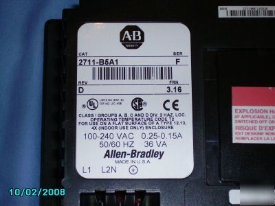 Ab allen bradley panelview 550 # 2711-B5A1 *very nice*