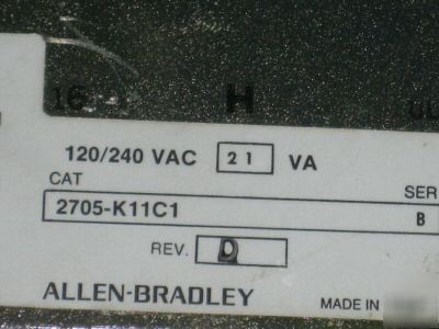 Allen bradley 2705-K11C1 ser. b rev. d