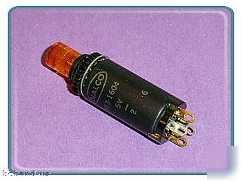 Dialco momentary pushbutton switch with yellow led