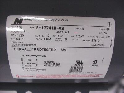 New 115 volt 1/6HP ac motor 