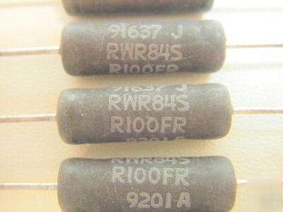Resistor, RWR84SR100FR, 0.1 ohm, 7W, 1%, (15 ea)