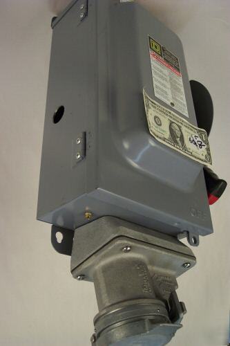 Square d 60A 600V interlocked recepticle switch H362AWC